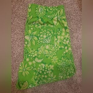 Lilly Pulitzer Green Floral High Waist Shorts
